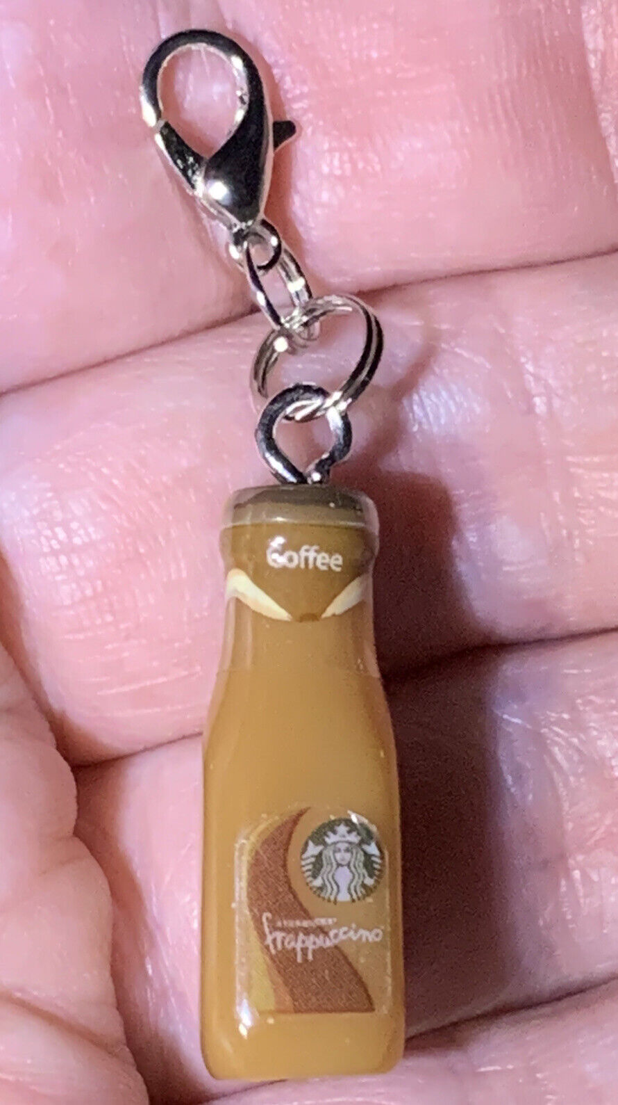 Starbucks Coffee Frappuccino Charm Zipper Pull & Keychain Add On Clip