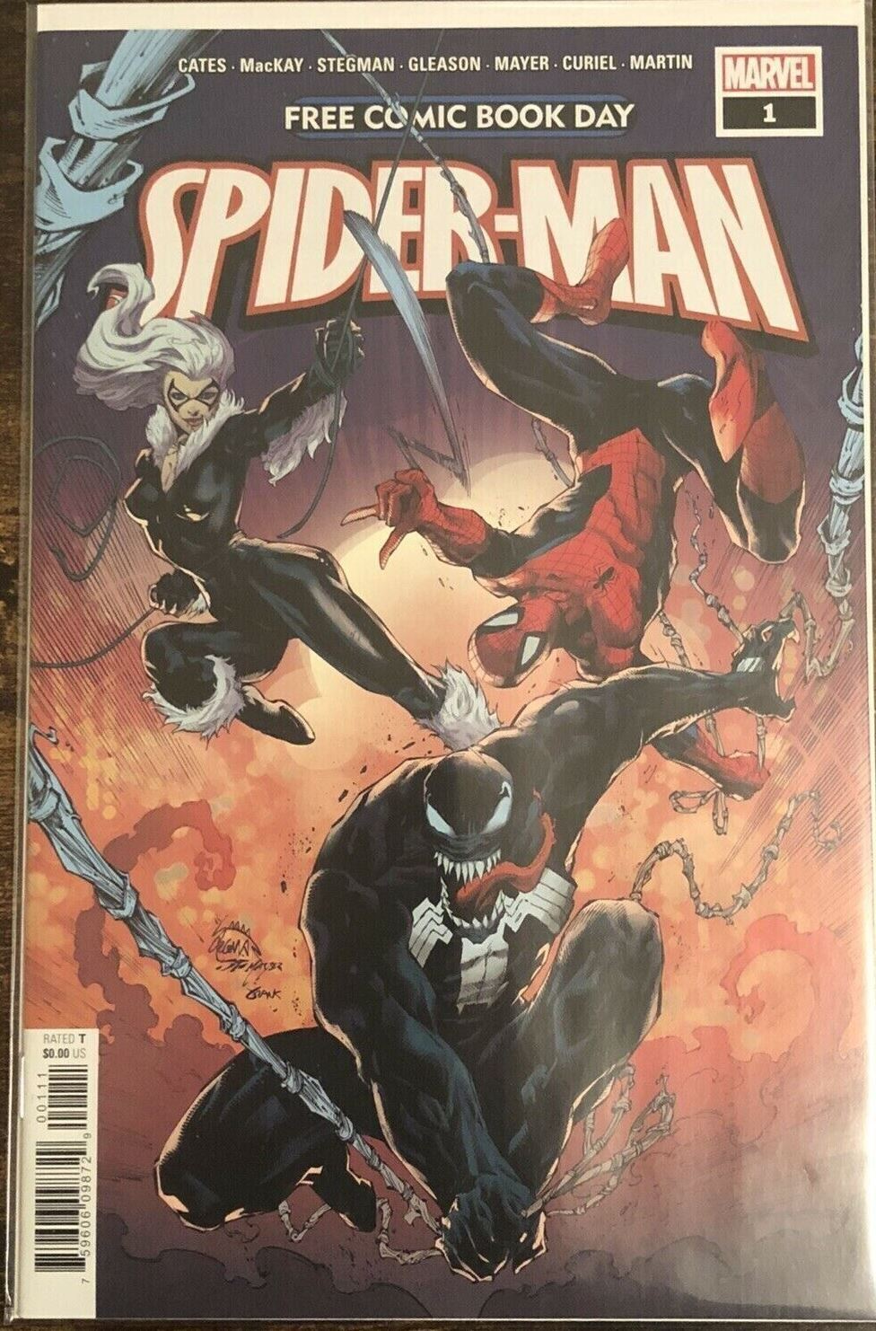Spiderman Venom Black Cat Appearance Virus Free Comic Book Day 1st Print 2020 NM