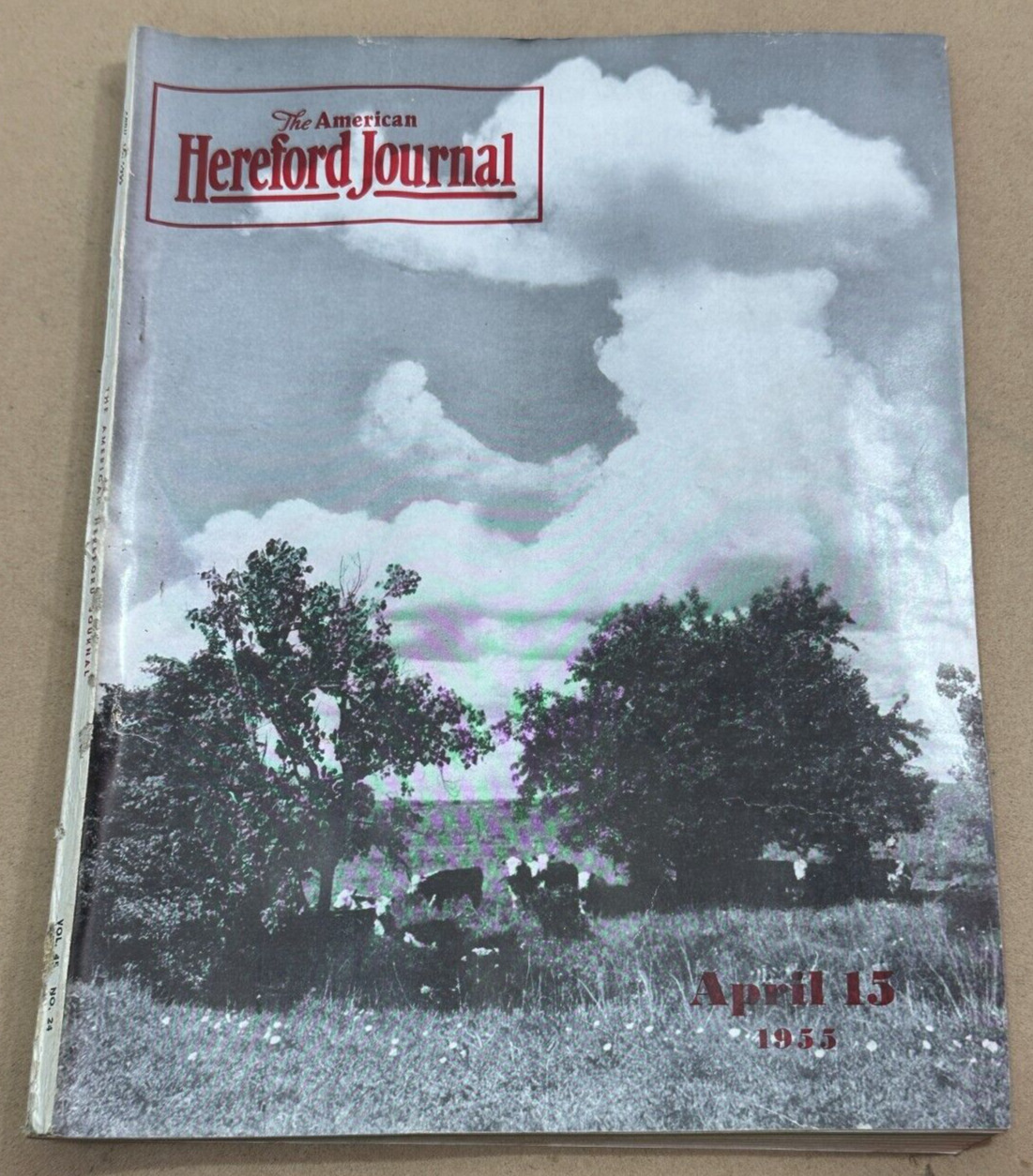April 15, 1955 American Hereford Journal magazine - ads, articles, photos, etc