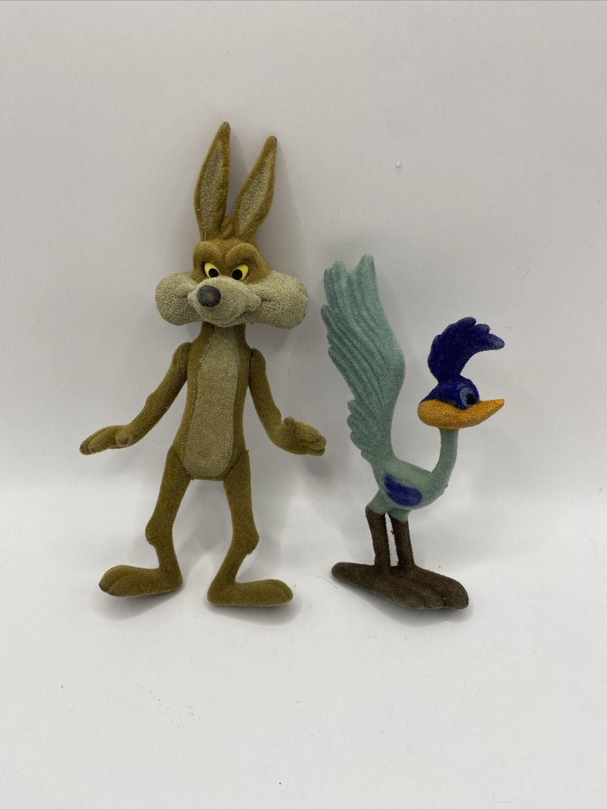 Vintage 1988 Wile E Coyote And Road Runner Looney Tunes Felt Figure Collectible