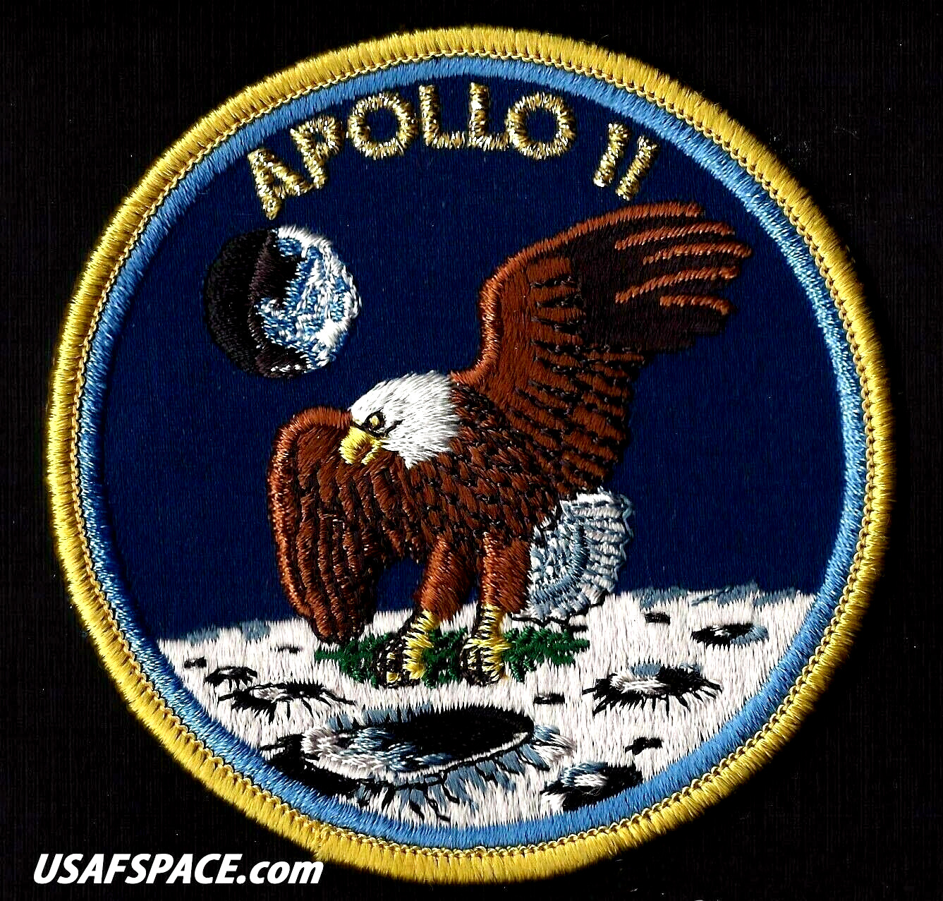 RARE APOLLO 11 LION BROTHERS VINTAGE ORIGINAL NASA CLOTH BACK SPACE PATCH