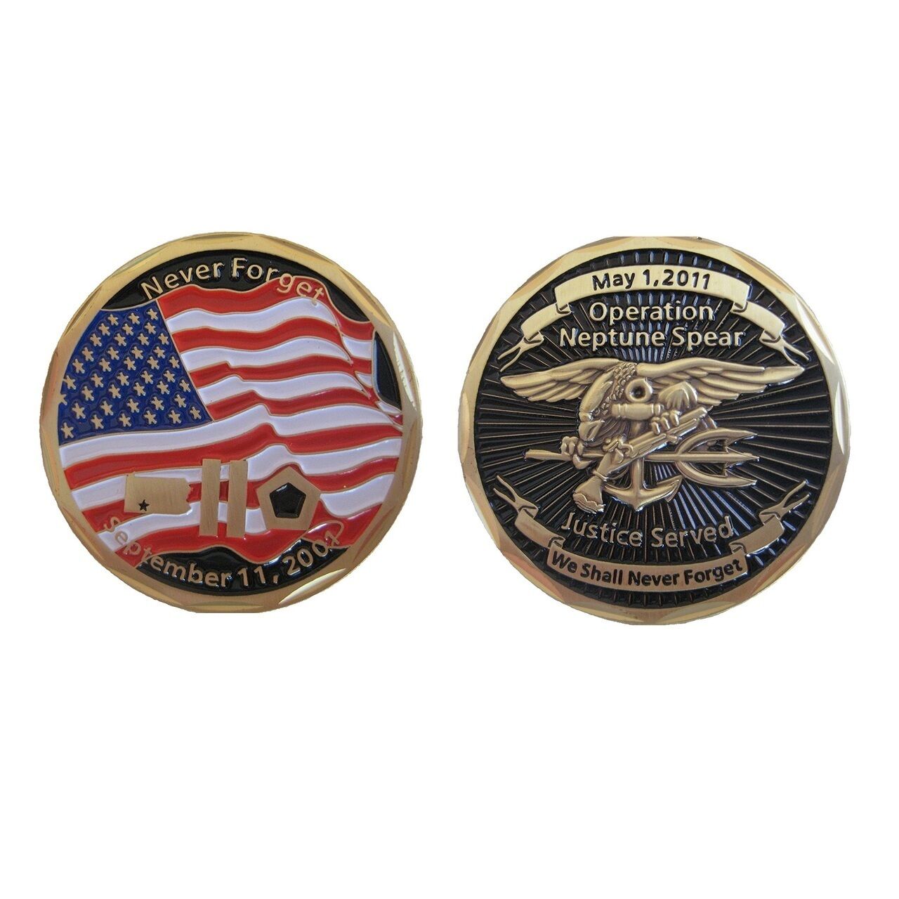 Operation Neptune Spear Navy SEAL Challenge Coin (bin Laden E-KIA)