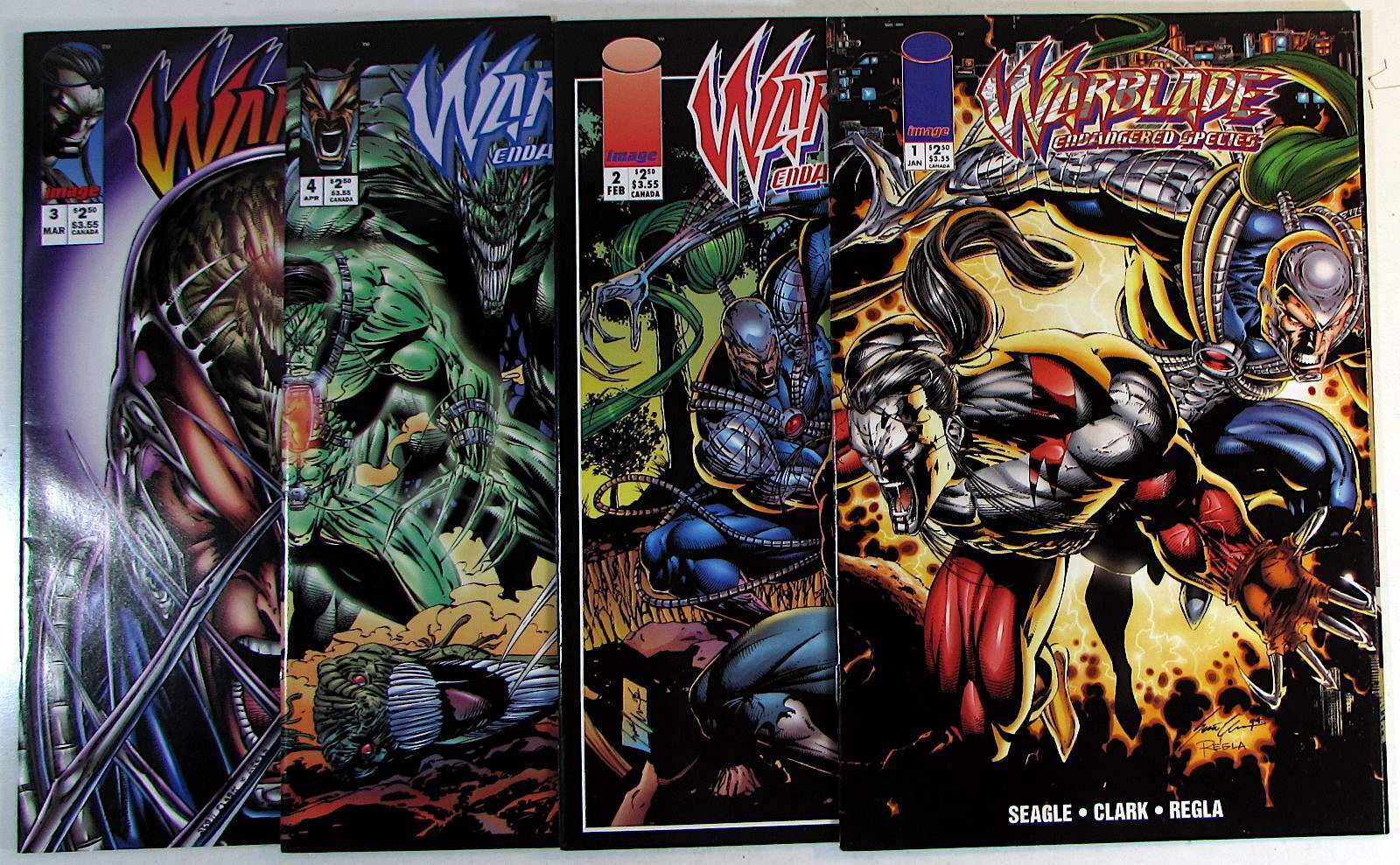 Warblade Lot of 4 #1,2,3,4 Image Comics (1995) NM- 1st Print Comic Books