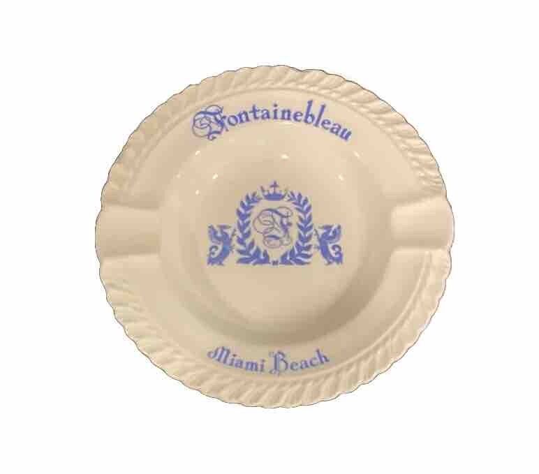 Vintage Harkerware Fontainebleau Hotel Miami Beach Ceramic Ashtray - 5 1/2 Inch