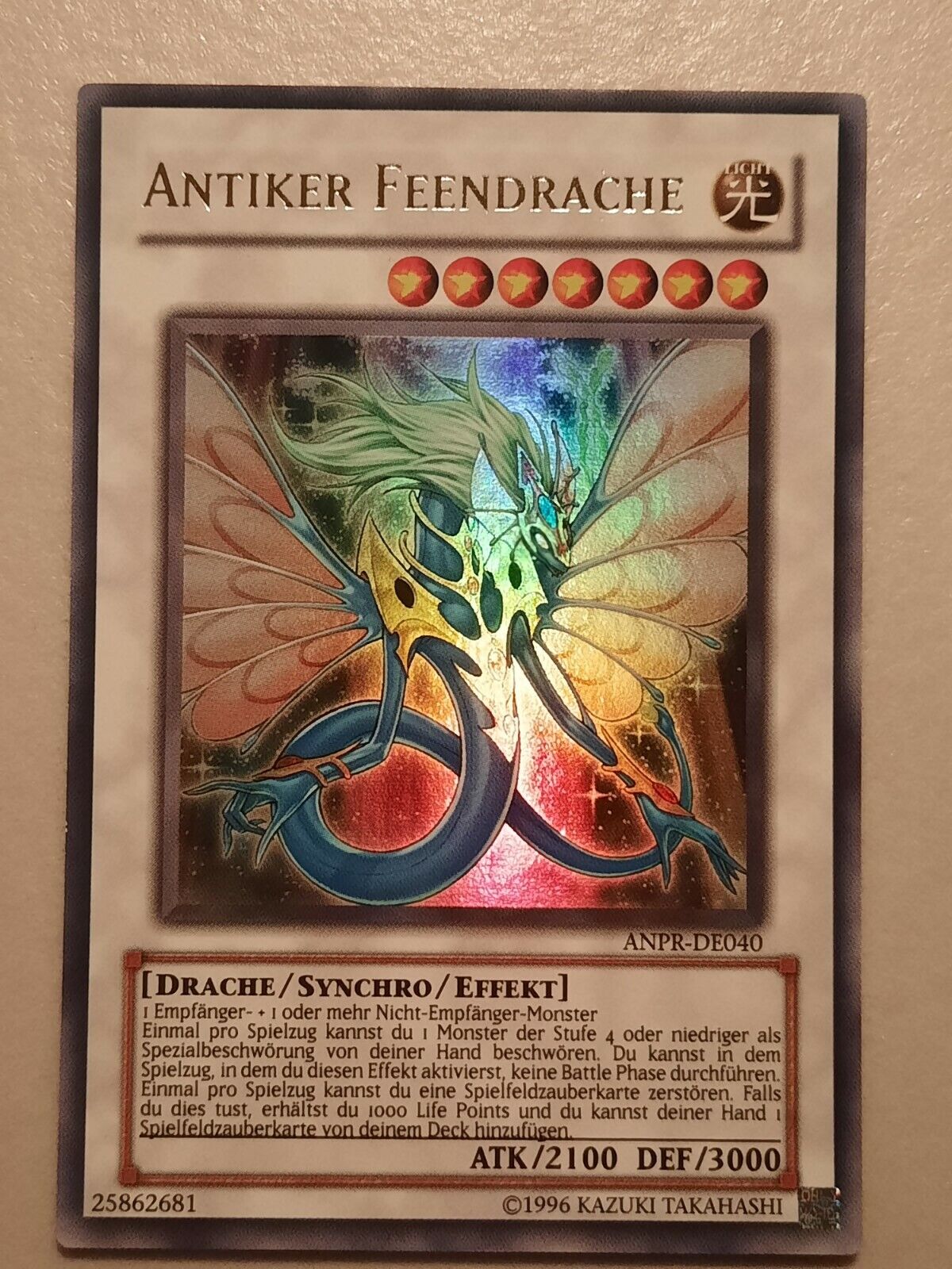 YUGIOH Antique Fairy Dragon ANPR-DE040 Ultra Rare Ex