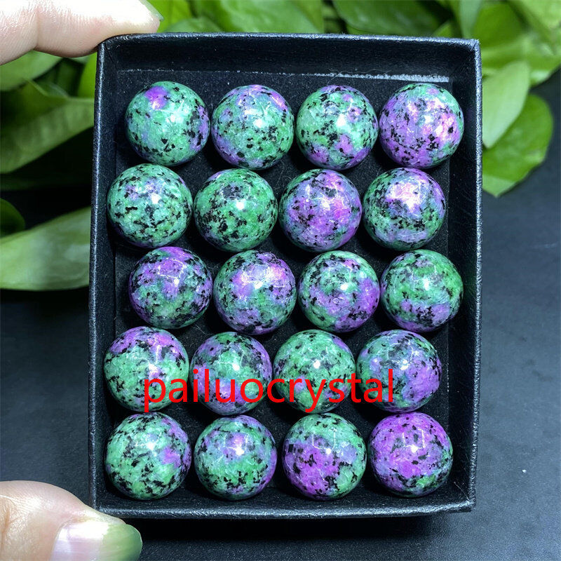 20pc Wholesale Natural zoisite Ball Quartz Crystal Sphere Healing 15mm+box
