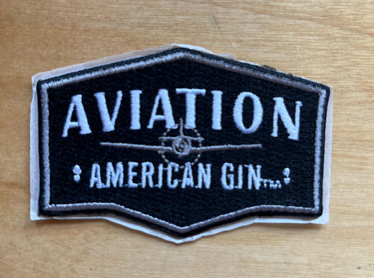 Aviation American Gin Patch Plane Logo Alcohol Advertising