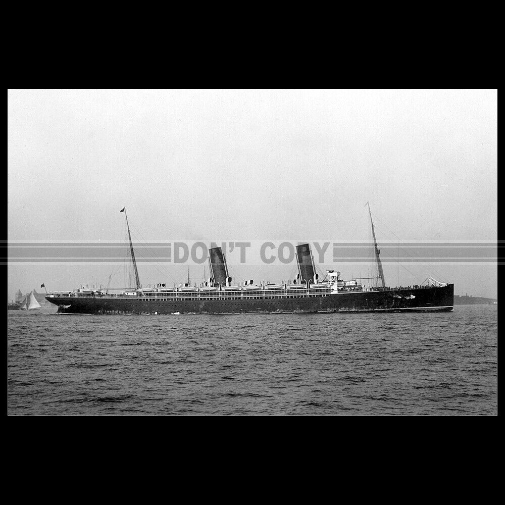 Photo b.000109 rms lucania cunard line 1893 ocean liner liner