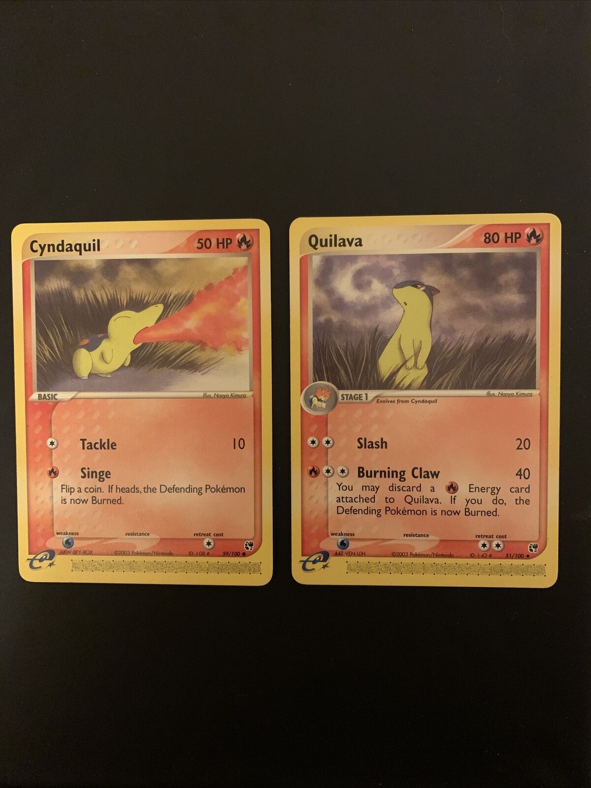 2003 EX Sandstorm Cyndaquil | Quilava VERY GOOD Condition