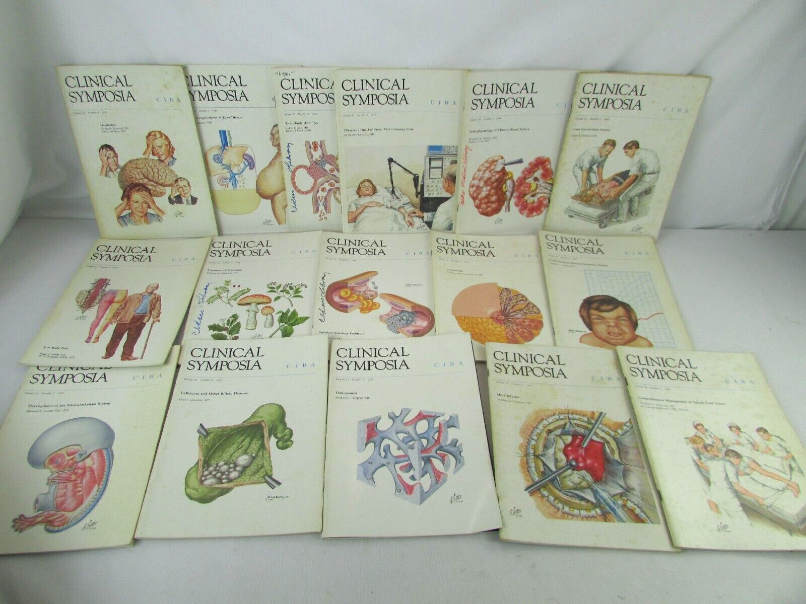 Vintage CIBA Clinical Symposia Books Mixed Volumes 1980-1985