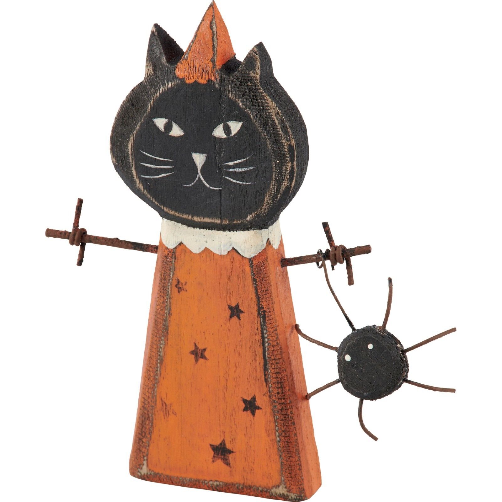 Primitives by Kathy Halloween Black Cat Chunky Sitter Rustic Home Decor Fall