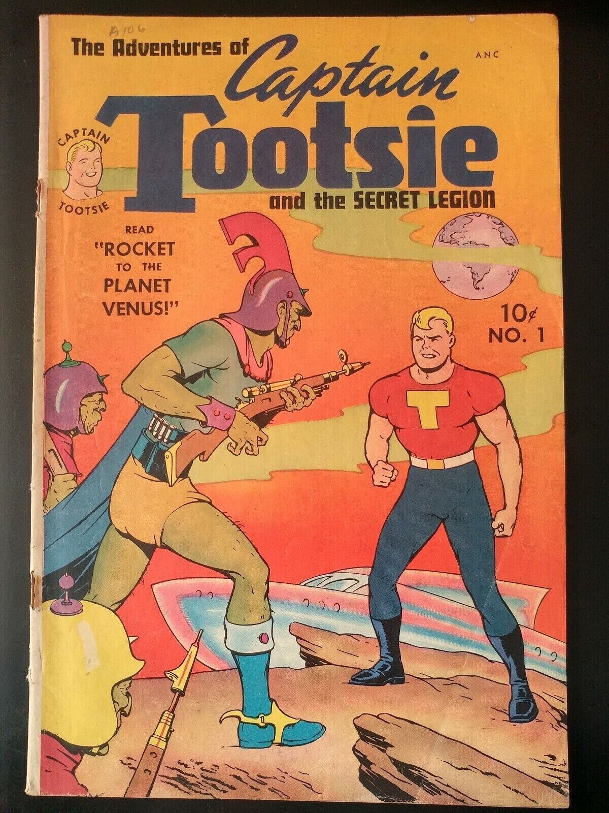 ⭐️ CAPTAIN TOOTSIE #1 (1950 TOBY PRESS Comics) GD Book