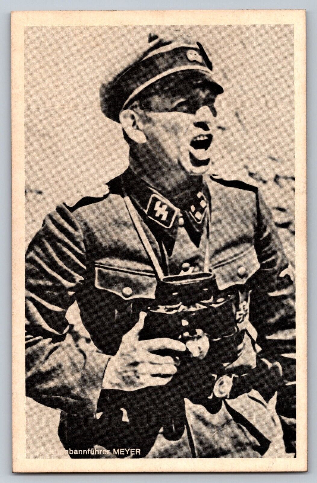 Military WW2 Germany Kurt Meyer SS Commander General  Photo Postcard