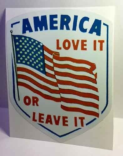 America Love it or Leave it Vintage Style Decal / Vinyl Sticker