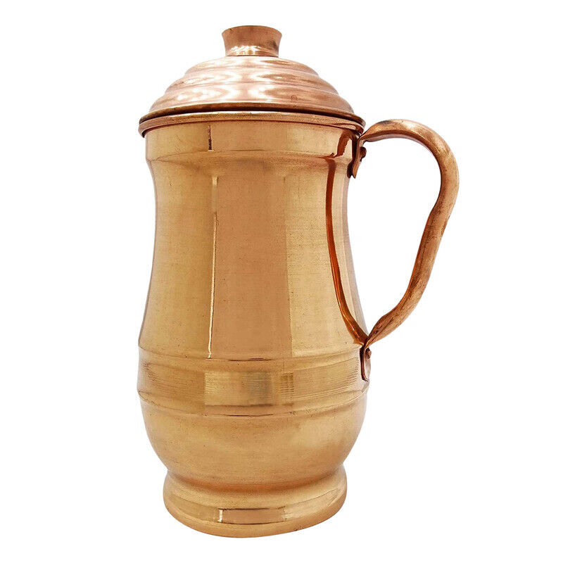 Copper Maharaja Jug Water Storage Pitcher Handmade Pot For Health Benefit 2000ML