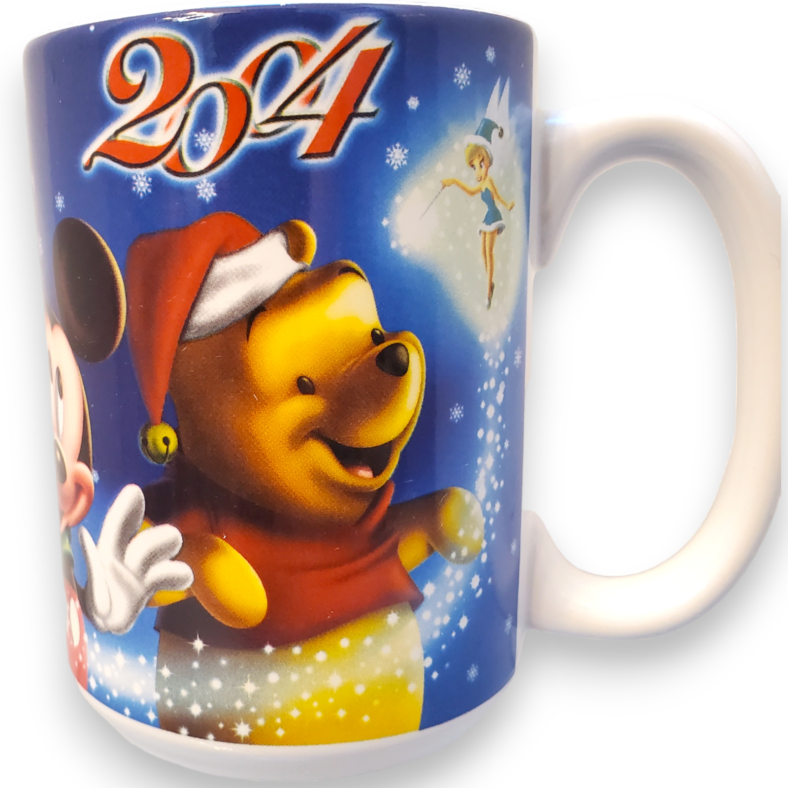 VTG 2004 Holiday Mug Disney Store Coffee Cup Snow White Dopey Mickey Pinocchio