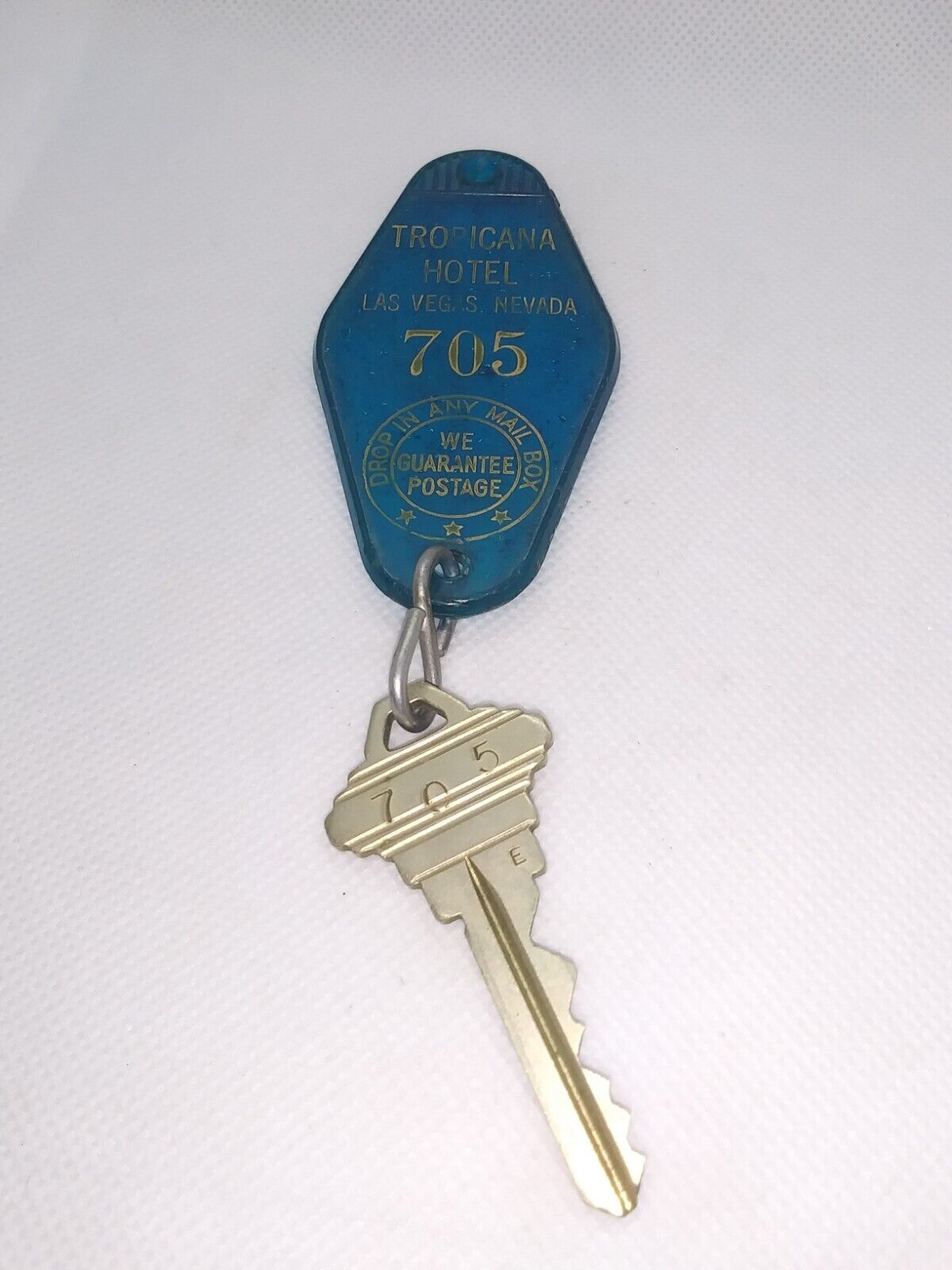 Vintage Tropicana Hotel Las Vegas Nevada Keychain #705 With Schlage Key