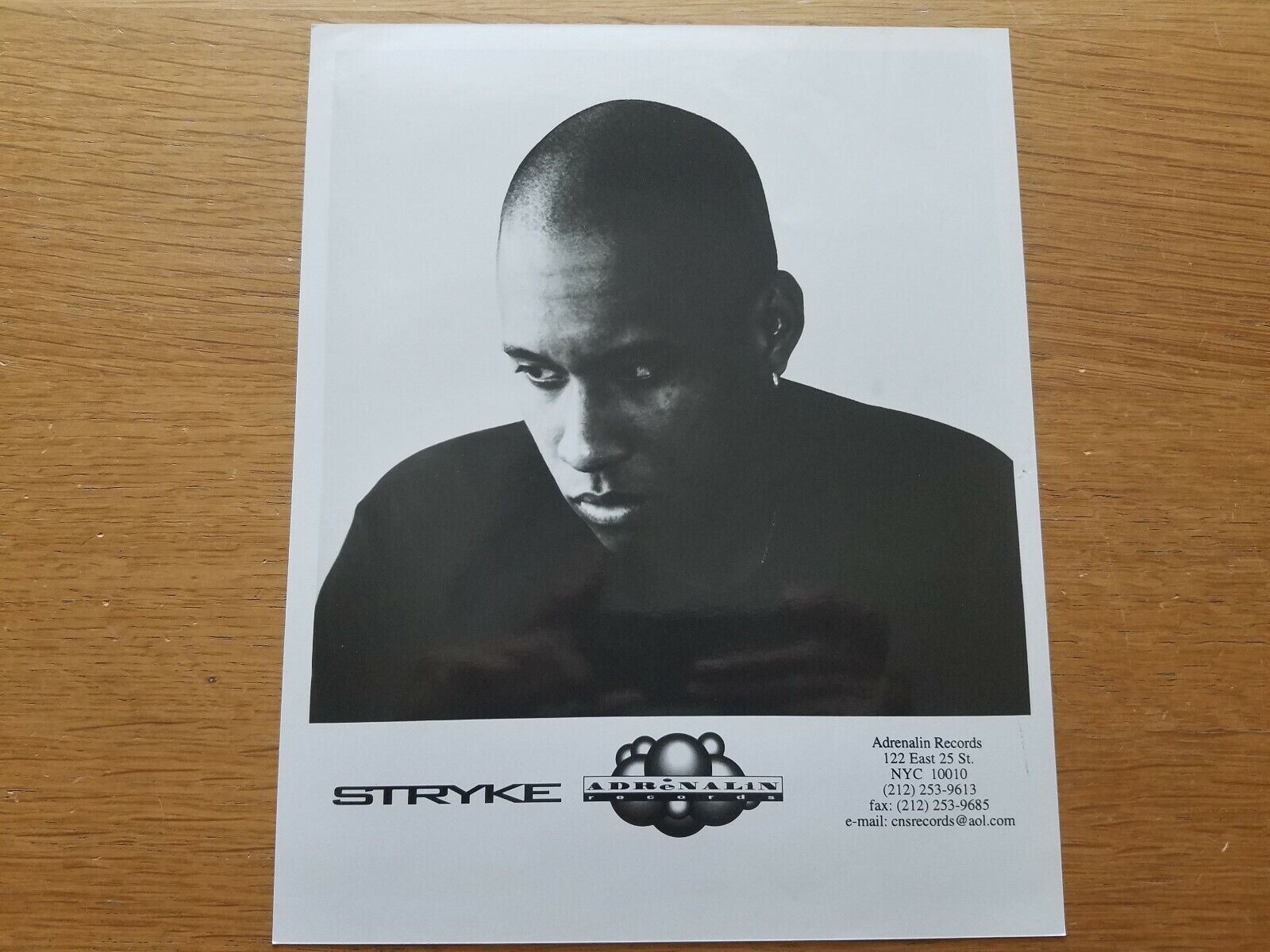 STRYKE Greg Chin 8x10 BLACK & WHITE Press Photo 90's TECHNO HOUSE DJ Miami 
