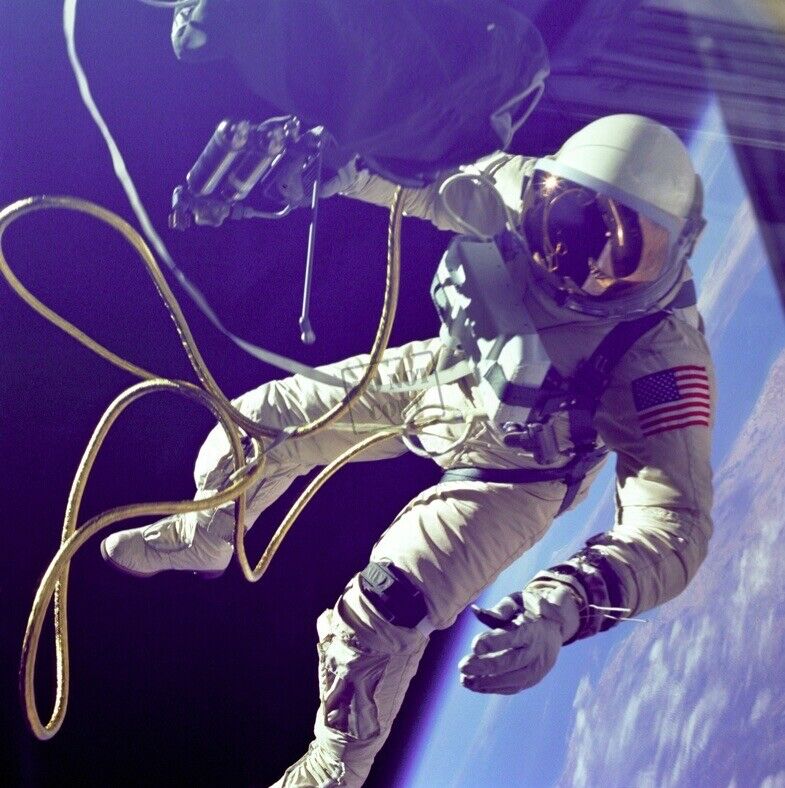 Astronaut Ed White First American Spacewalker Gemini Program 12X12 PHOTOGRAPH