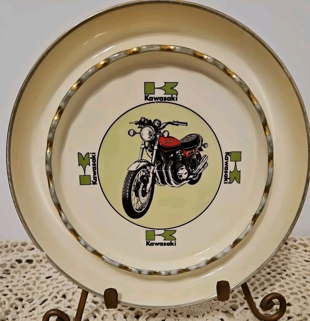 Vintage Kawasaki  Dealer Ceramic Ashtray. MCM