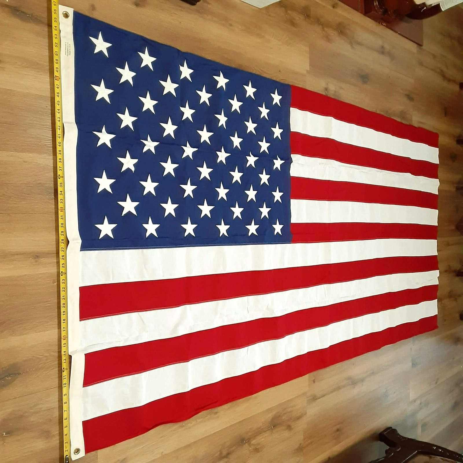 50 Star American Burial Memorial Flag Allied Materials Made In U.S.A. Vintage