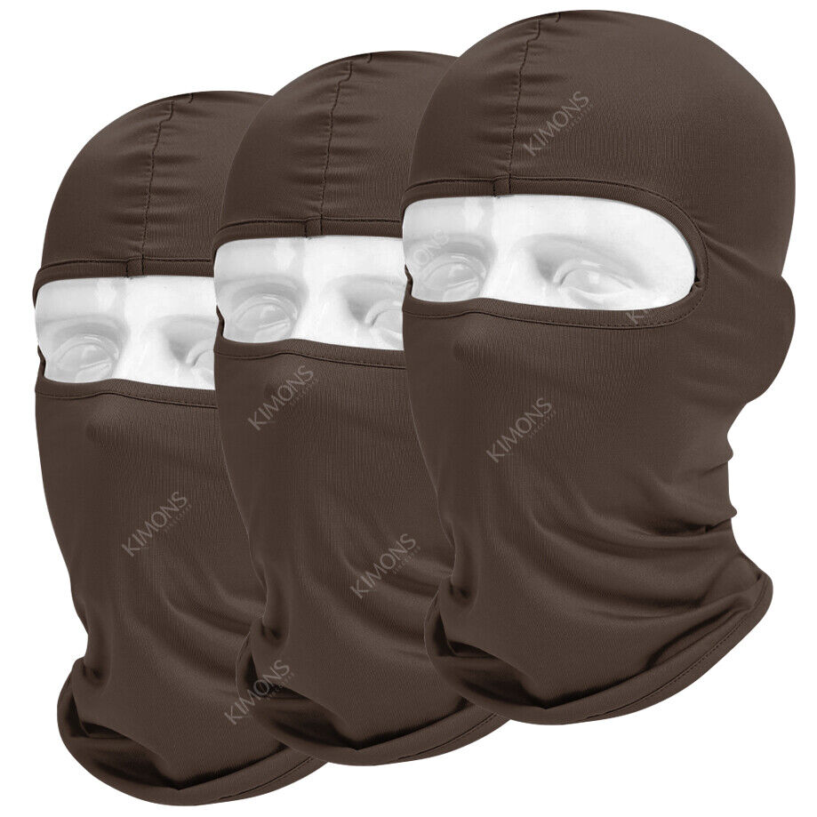 3 Pack Balaclava Ski Full Face Mask Lightweight Motorcycle Warmer Hat Lycra