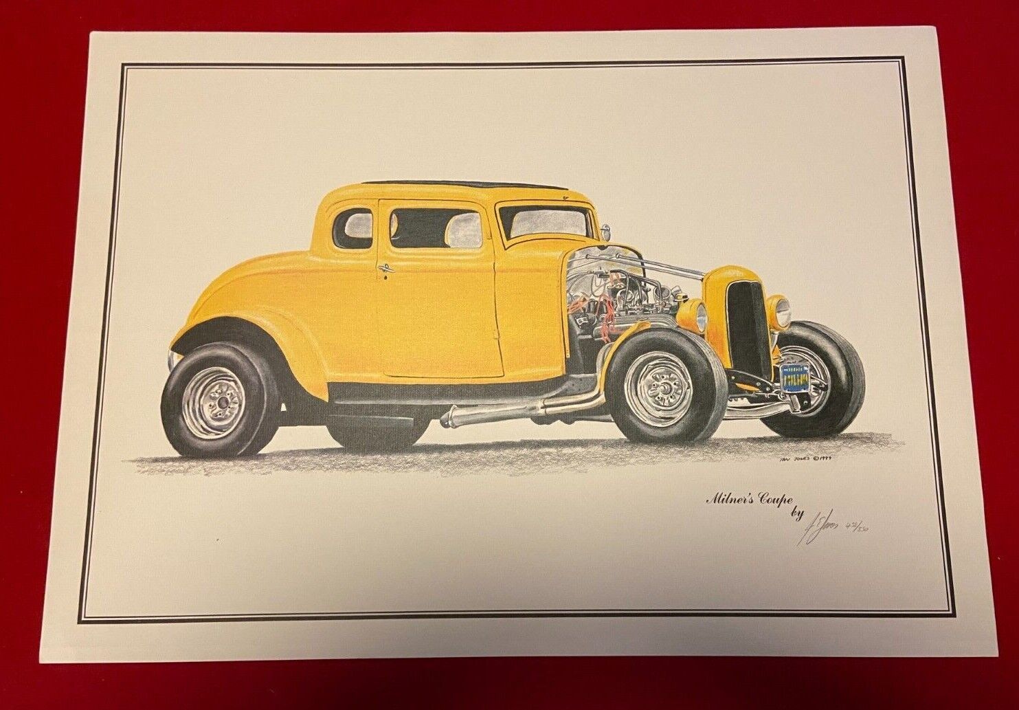 WOW, American Graffiti by Ian Jones, Milner's Coupe Signed Prints, from 1999 NOS