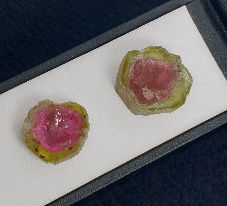 44ct Beautiful Natural Watermelon Tourmaline Slice From Afghanistan