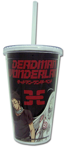 **Legit Cup** Deadman Wonderland Ganta & Shiro Tumbler Straw Lid Bottle #69127