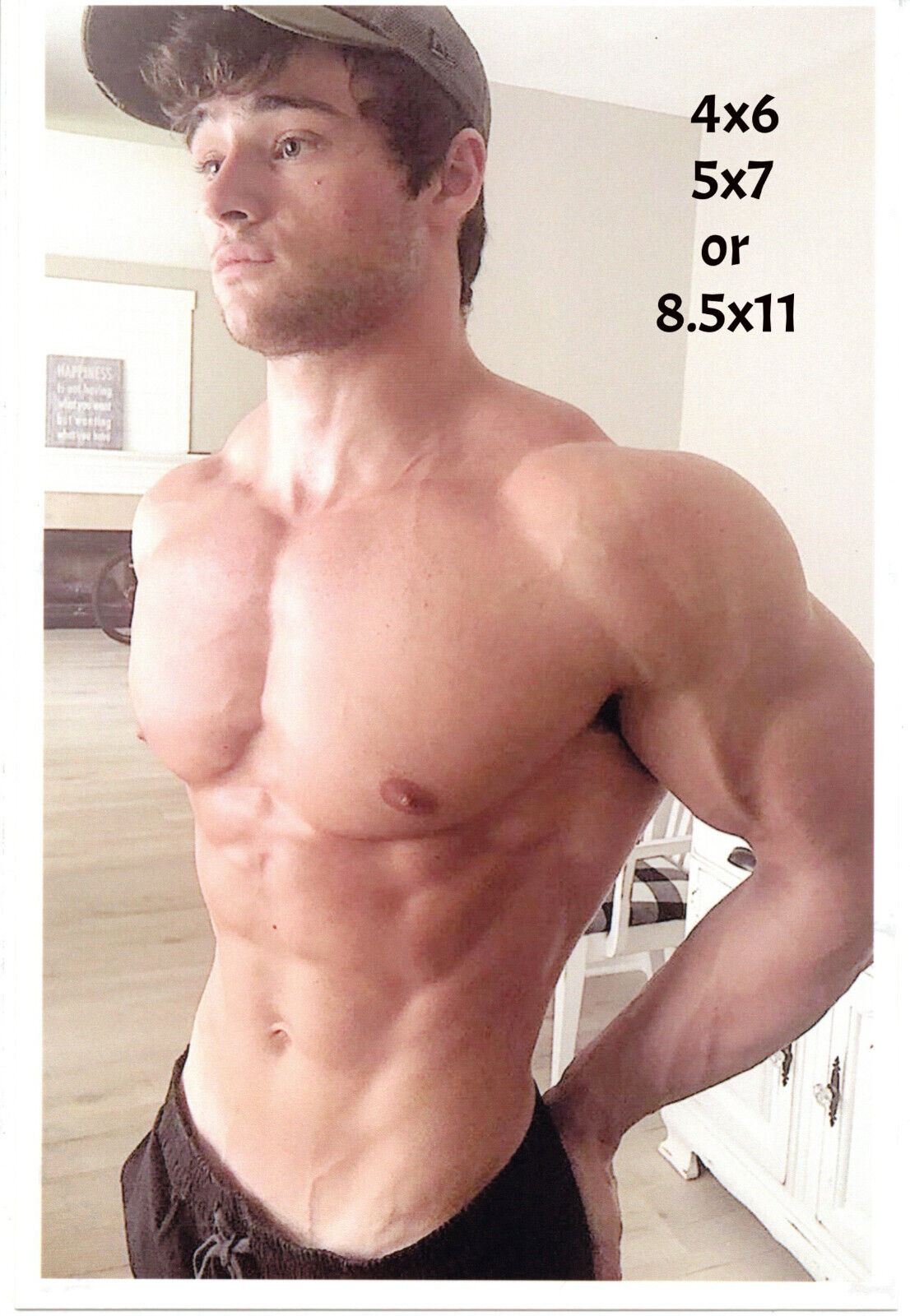 Handsome Muscular Male Bodybuilder Gay Interest Photo Photograph Reprint #24