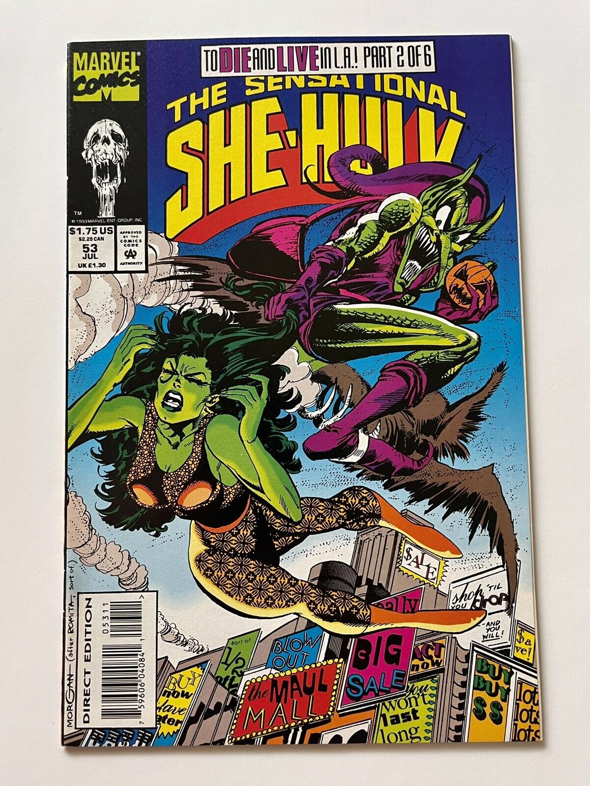 Sensational She Hulk #53 : Marvel Comic Key Cover Year 1993 Near Mint