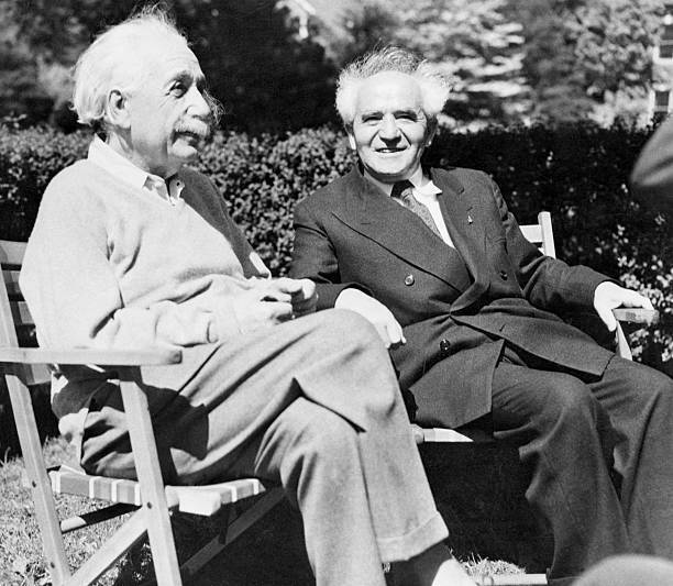 David Ben-Gurion Albert Einstein Einstein\'S Backyard 1951  OLD PHOTO