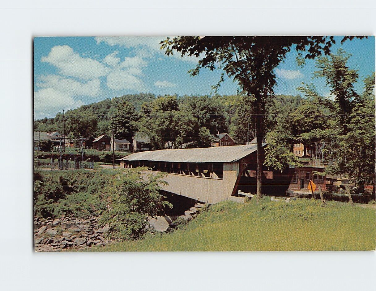 Postcard Covered Bridge Taftsville Vermont USA North America