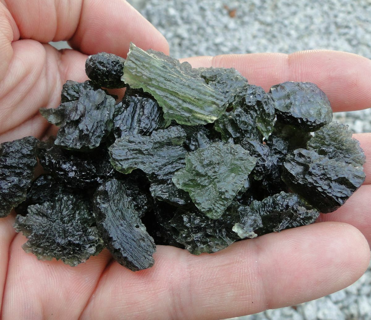 Over 2g Powerful Real Green Tektite MOLDAVITE - 100% natural from Czech Republic