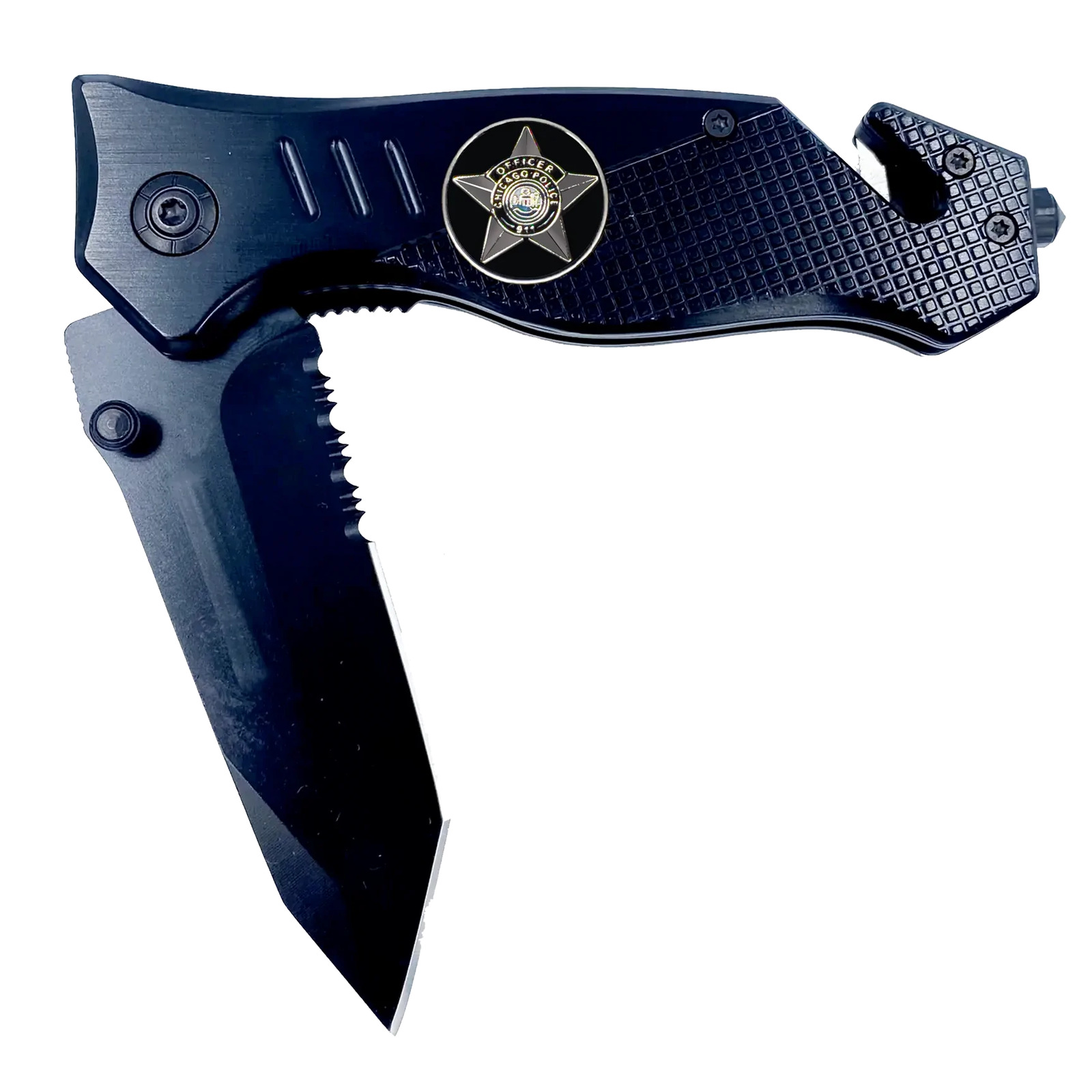 Chicago Police Department CPD 3-in-1 Tactical Rescue tool with Seatbelt Cutter,