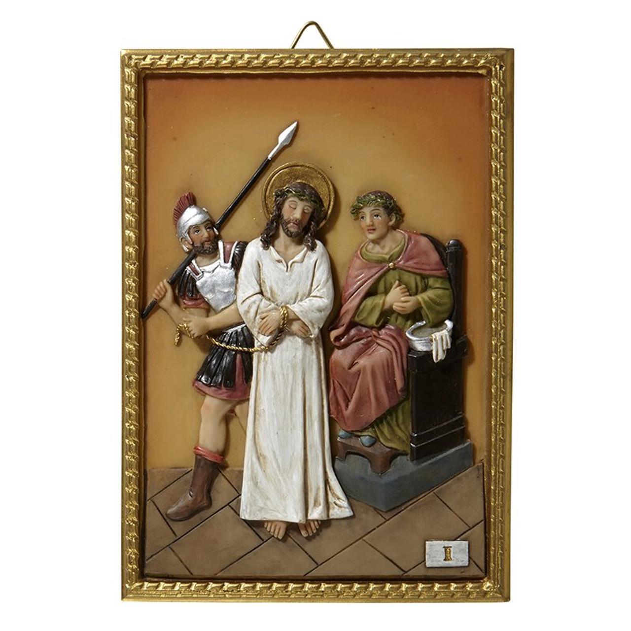 Stations of the Cross Plaques Set of 15 Size 4.5 x 6.5 inches