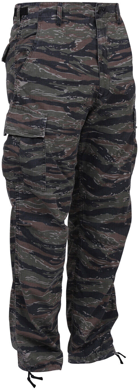 Tiger Stripe Camouflage Military BDU Cargo Bottoms Fatigue Trouser Camo Pants