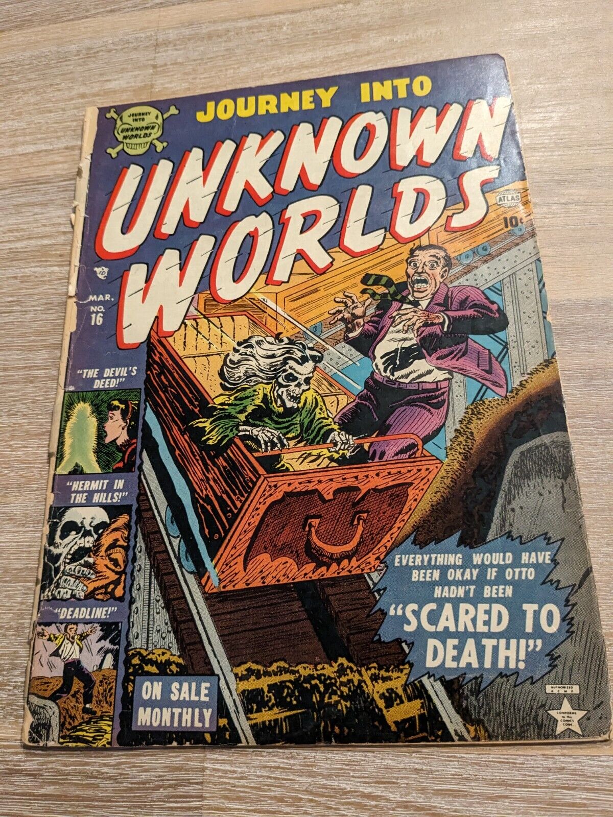 JOURNEY INTO UNKNOWN WORLDS 16 1953 CLASSIC HORROR COVER