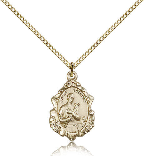 Saint Gerard Medal For Women - Gold Filled Necklace On 18 Chain - 30 Day Mon...