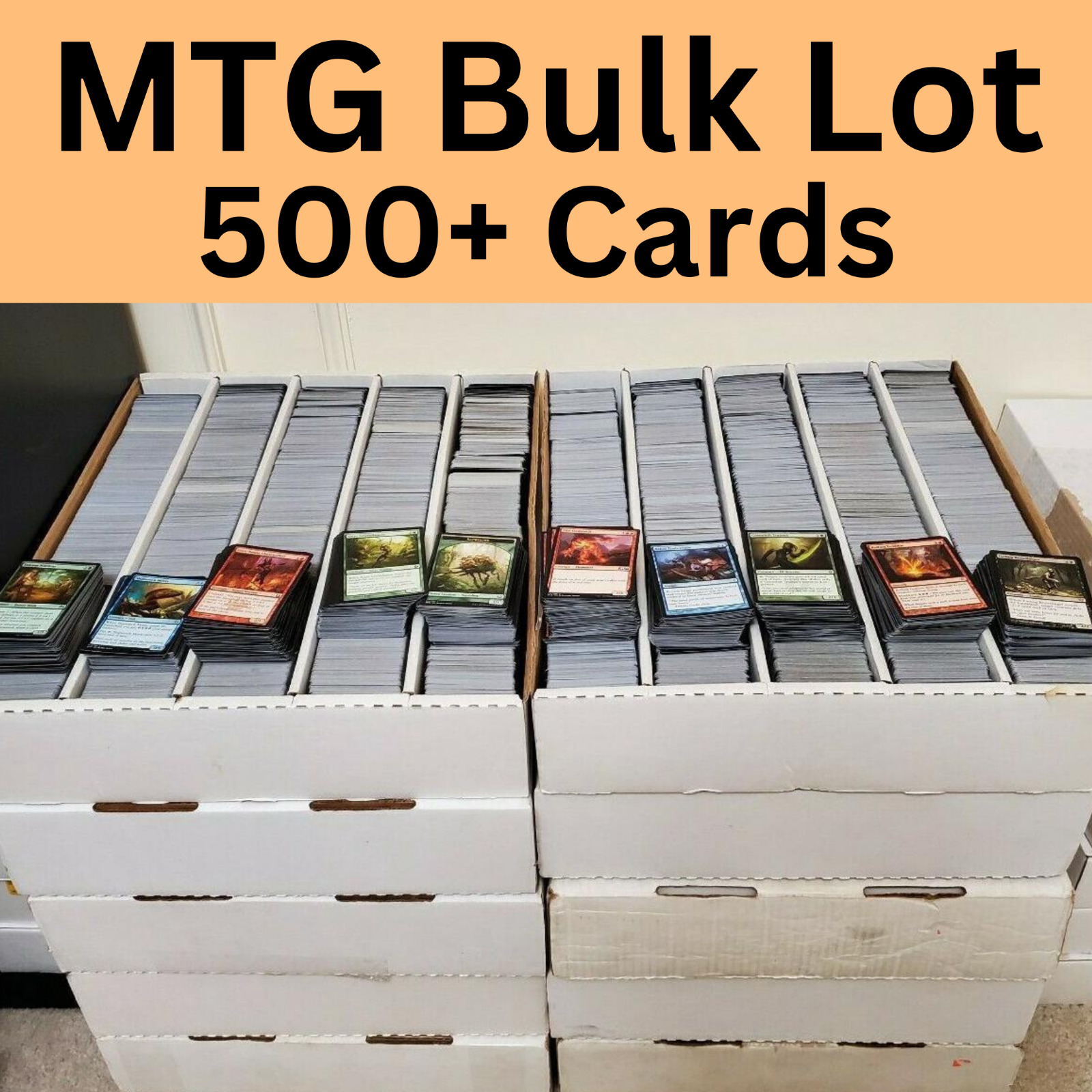 MAGIC THE GATHERING 500 UNSORTED BULK MTG JOB LOT CARDS - MTG BUNDLE