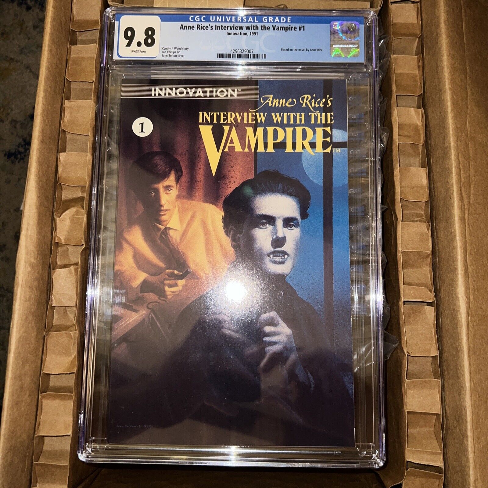 Anne Rice INTERVIEW WITH THE VAMPIRE #1 : CGC 9.8 NM/MT, 1991 Innovation 1ST APP