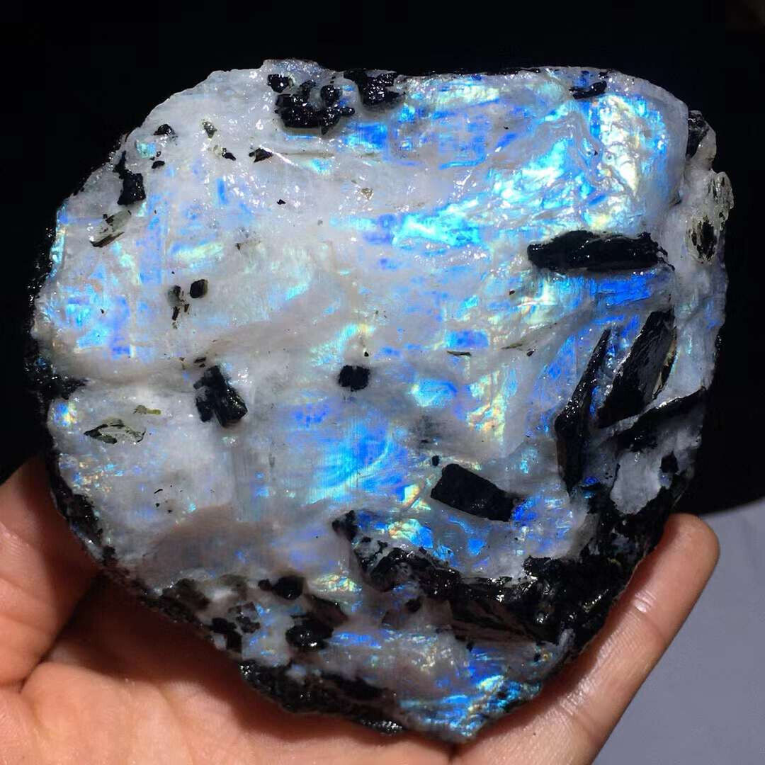 347g Top Natural Moonstone Quartz Crystal Mineral Specimen Reiki  Decor