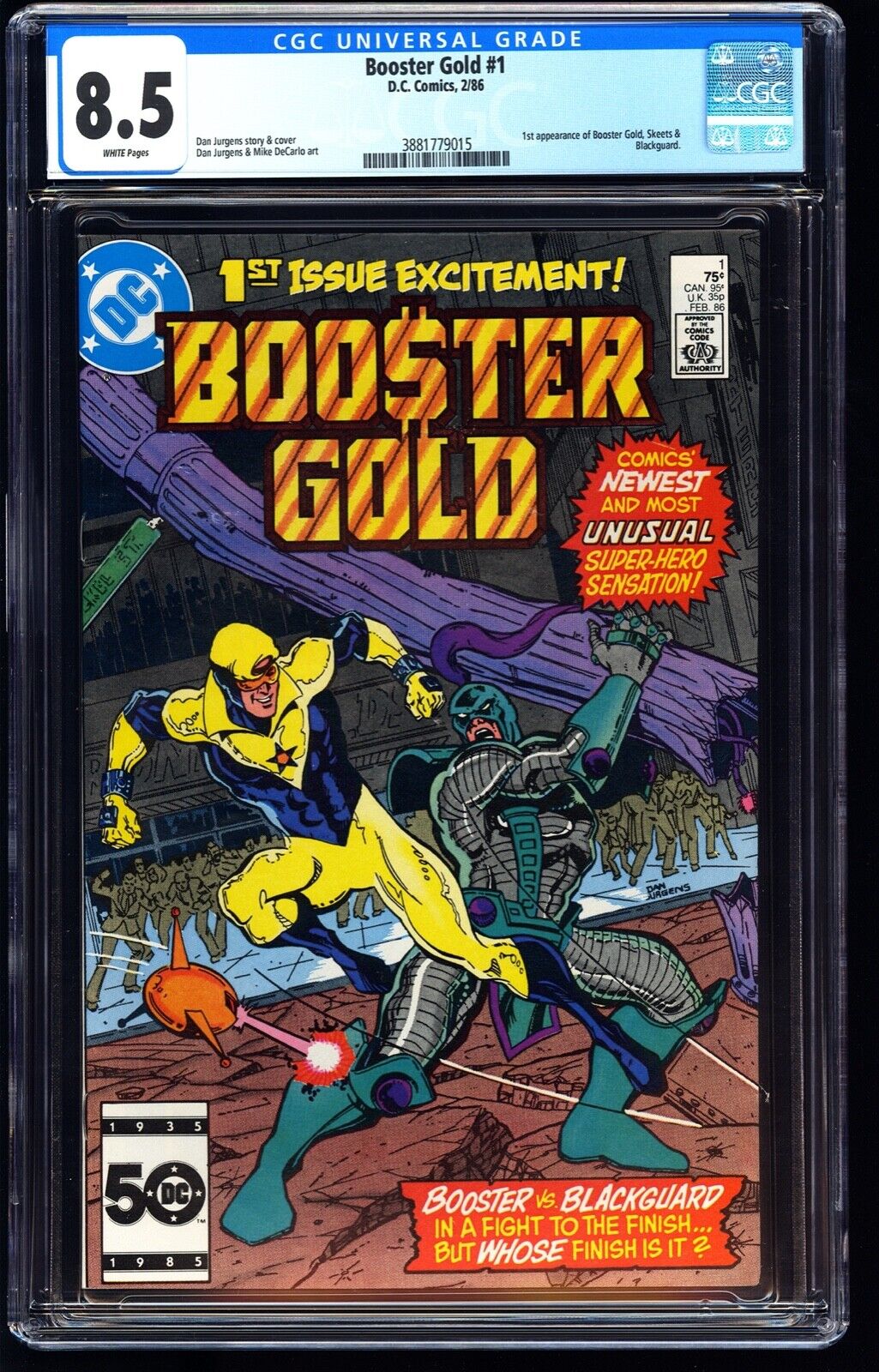 Booster Gold #1 CGC 8.5 DC (1986) -1st Appearance Of Booster Gold & Blackguard
