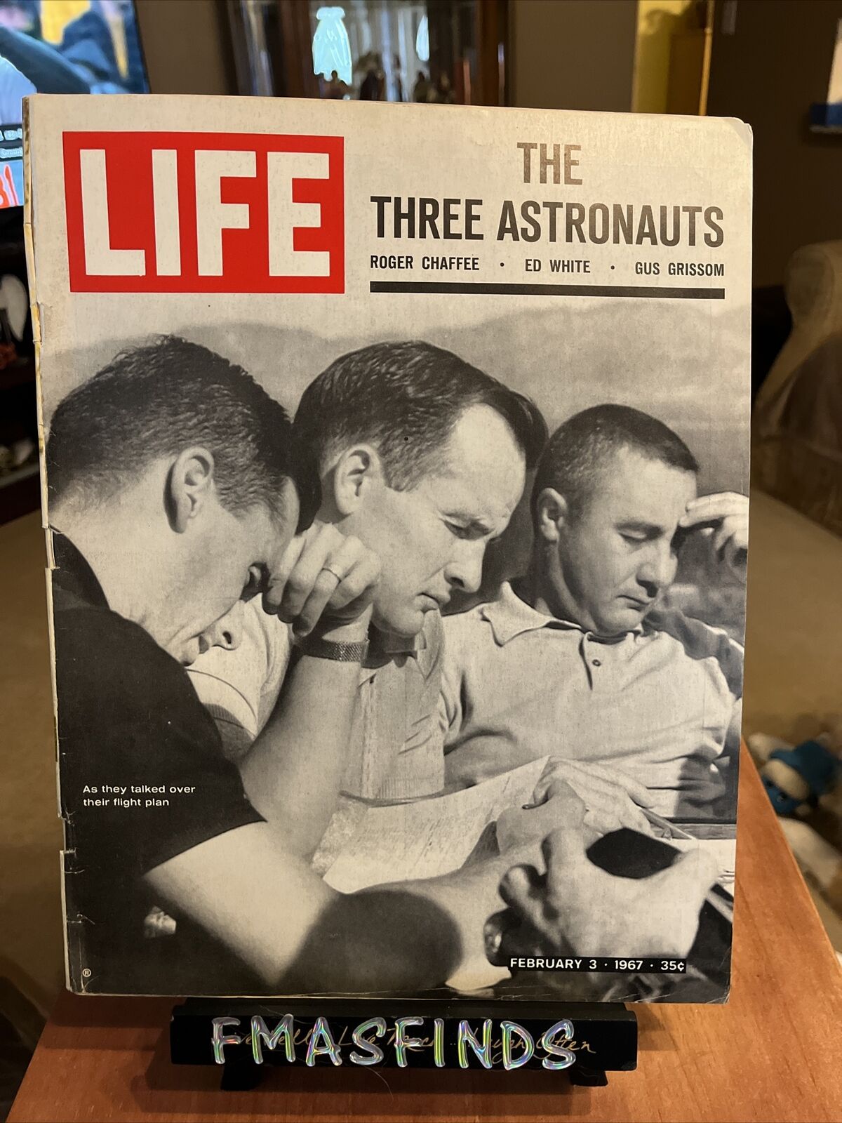 1967 CHAFFEE WHITE GRISSOM NASA ASTRONAUTS Feb 3 LIFE MAGAZINE 