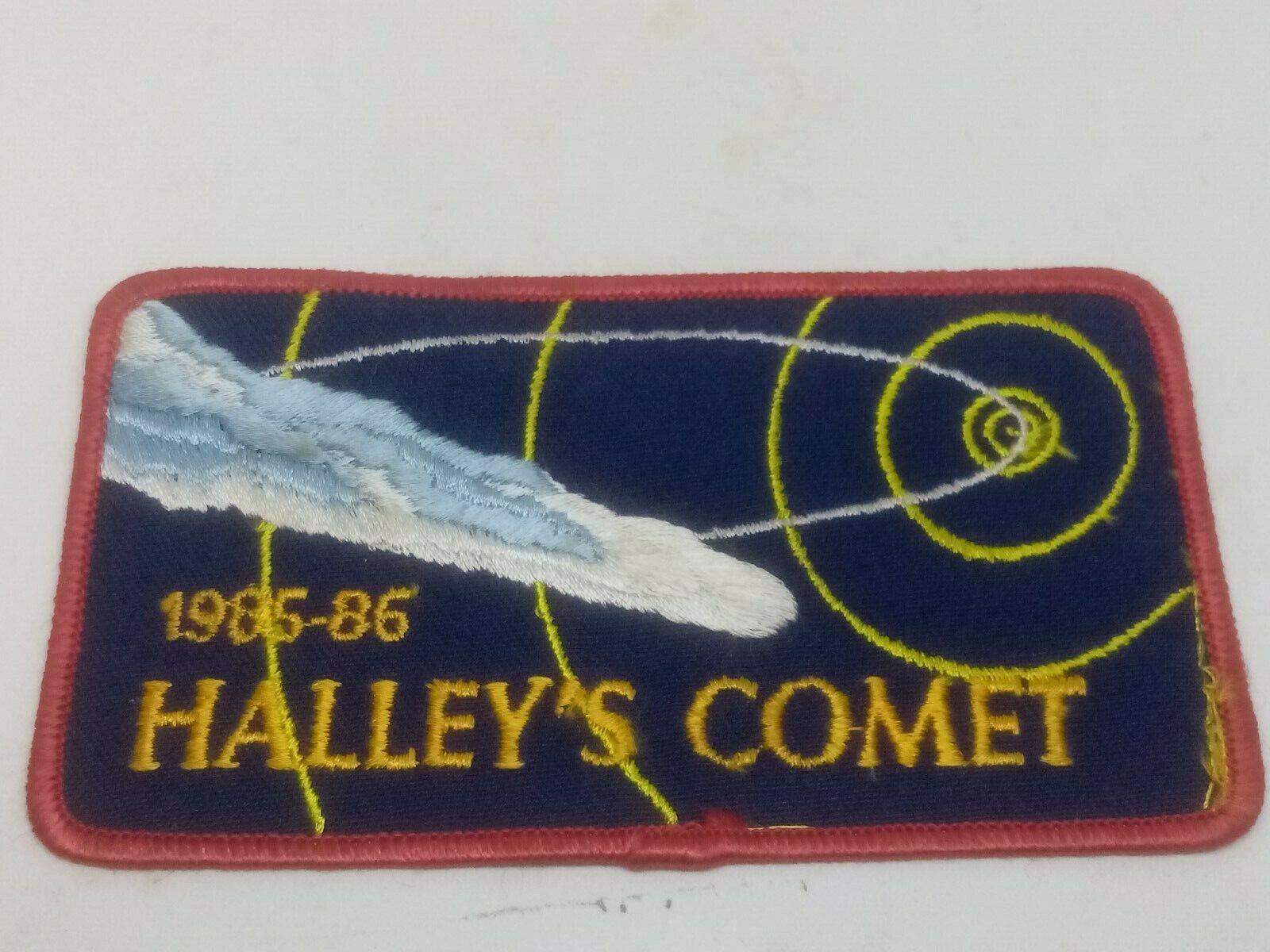 Vintage 1985-86 HALLEY’S COMET Embroidered Cloth Patch Badge As Seen 