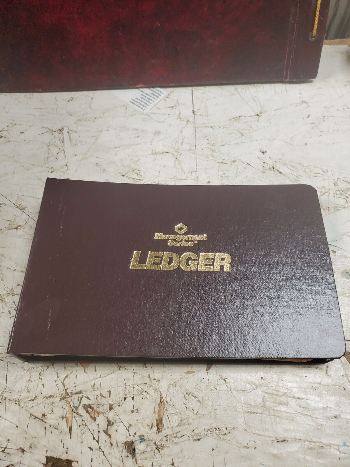 Vintage Mead Corporation Ledger Brown w/ Gold Letters 10\