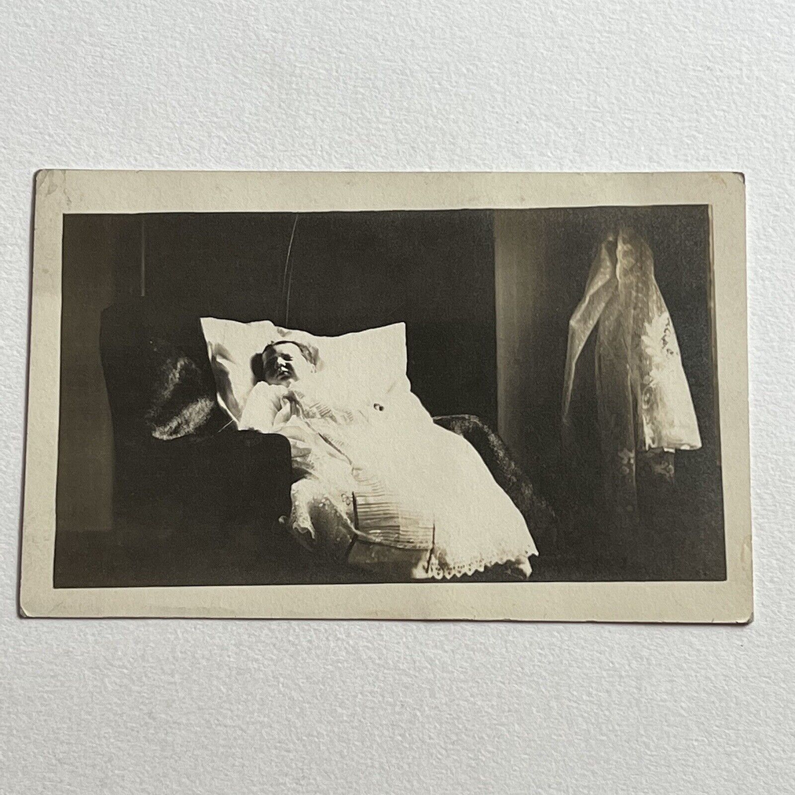 Antique RPPC Real Postcard Baby Post Mortem Odd Spooky Haunted Spirit Ghost