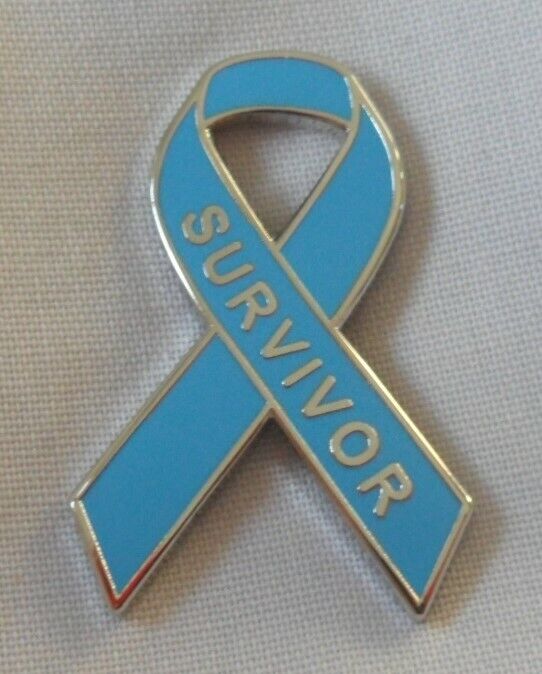 *NEW* Prostate Cancer Awareness Survivor ribbon enamel badge / brooch.