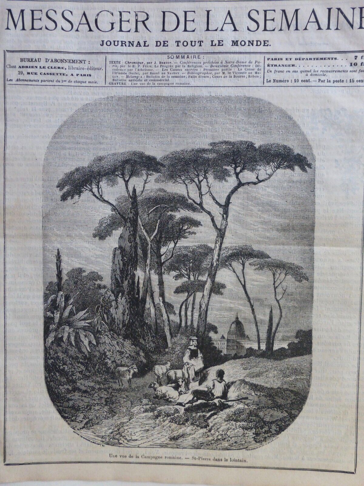 1859 1903 VEGETATION CAMPAIGN VALLEY D ARQUES FARM ANIMALS 7 ANTIQUE NEWSPAPERS