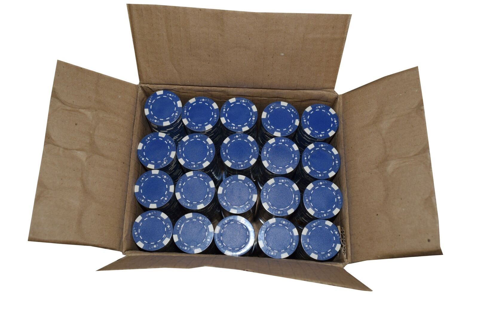 1000 Blue Ace Jack Mold Clay Composite Poker Chips 11.5gr  GREAT DEAL *